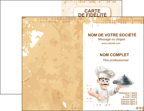 personnaliser maquette carte de visite boulangerie restaurant restauration restaurateur MID25827