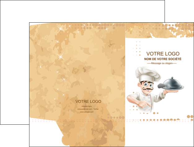 modele en ligne pochette a rabat boulangerie restaurant restauration restaurateur MID25835