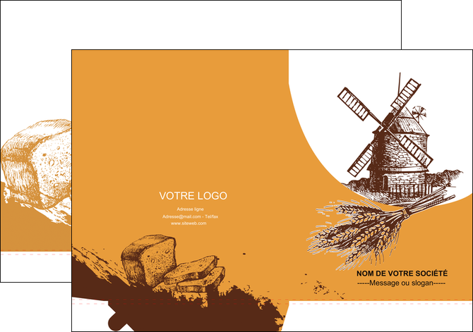 creation graphique en ligne pochette a rabat boulangerie boulanger boulange MLIG25881