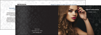 personnaliser modele de depliant 2 volets  4 pages  cosmetique coiffure salon salon de coiffure MIDBE26051