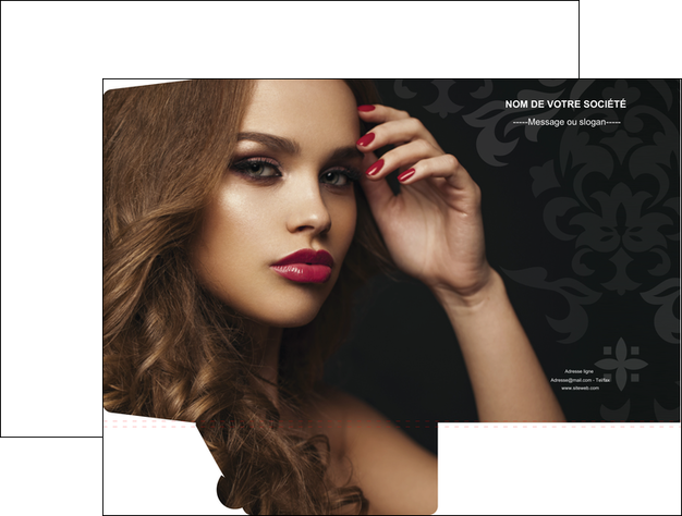 exemple pochette a rabat cosmetique coiffure salon salon de coiffure MIDBE26053