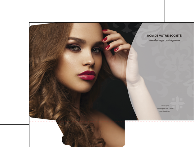 personnaliser modele de pochette a rabat cosmetique coiffure salon salon de coiffure MIDBE26083