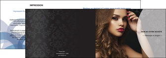 imprimer depliant 2 volets  4 pages  cosmetique coiffure salon salon de coiffure MIDBE26085