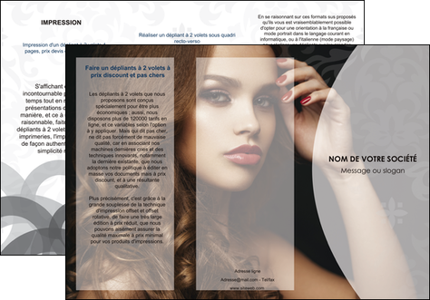 imprimer depliant 3 volets  6 pages  cosmetique coiffure salon salon de coiffure MIDBE26139