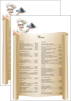 exemple affiche metiers de la cuisine menu restaurant restaurant francais MIFLU26151