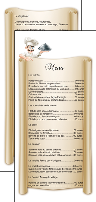 cree flyers metiers de la cuisine menu restaurant restaurant francais MIFLU26153