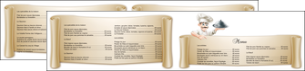 creation graphique en ligne depliant 2 volets  4 pages  metiers de la cuisine menu restaurant restaurant francais MIFLU26169