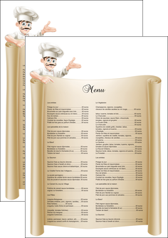creer modele en ligne affiche metiers de la cuisine menu restaurant restaurant francais MIDLU26187