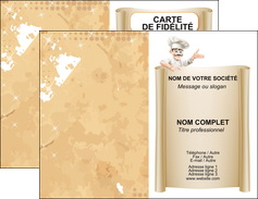 impression carte de visite metiers de la cuisine menu restaurant restaurant francais MIDLU26207
