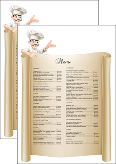 imprimer affiche metiers de la cuisine menu restaurant restaurant francais MIDLU26211