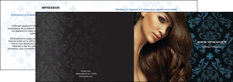maquette en ligne a personnaliser depliant 2 volets  4 pages  centre esthetique  coiffure salon de coiffure beaute MFLUOO26301