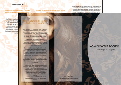 imprimer depliant 3 volets  6 pages  centre esthetique  coiffure coiffeur coiffeuse MFLUOO26309
