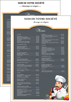 modele en ligne affiche metiers de la cuisine menu restaurant restaurant francais MIDLU26407