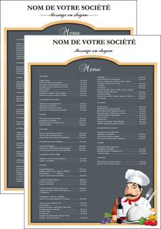 cree affiche metiers de la cuisine menu restaurant restaurant francais MIDLU26409