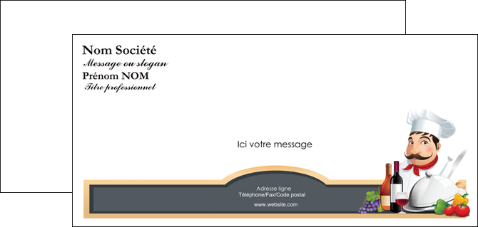 creer modele en ligne carte de correspondance metiers de la cuisine menu restaurant restaurant francais MIDLU26415