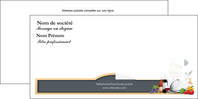 creer modele en ligne enveloppe metiers de la cuisine menu restaurant restaurant francais MID26417