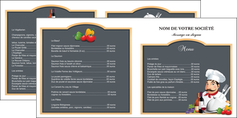 faire modele a imprimer depliant 2 volets  4 pages  metiers de la cuisine menu restaurant restaurant francais MIDLU26427