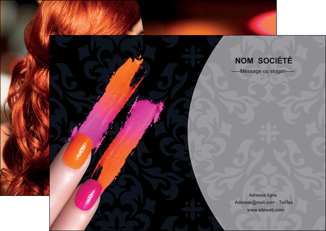 maquette en ligne a personnaliser flyers cosmetique beaute ongles beaute des ongles MIDBE26513