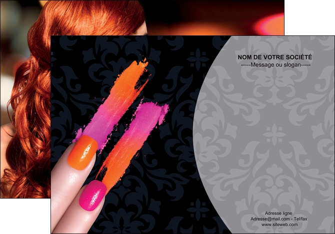 personnaliser maquette affiche cosmetique beaute ongles beaute des ongles MIDBE26517