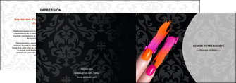 maquette en ligne a personnaliser depliant 2 volets  4 pages  cosmetique beaute ongles beaute des ongles MLGI26523