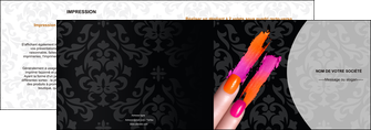 exemple depliant 2 volets  4 pages  cosmetique beaute ongles beaute des ongles MLGI26525