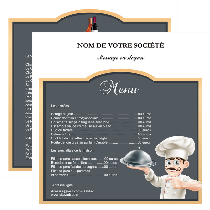 personnaliser modele de flyers metiers de la cuisine c MIDLU26559