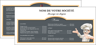 personnaliser maquette flyers metiers de la cuisine menu restaurant restaurant francais MIDLU26617