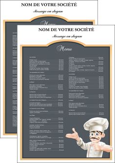 modele en ligne affiche metiers de la cuisine menu restaurant restaurant francais MIDLU26645