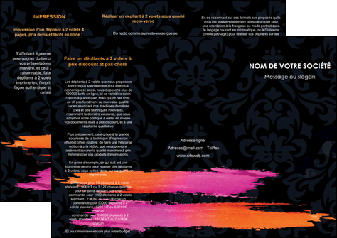maquette en ligne a personnaliser depliant 3 volets  6 pages  cosmetique mode beaute salon MFLUOO26665