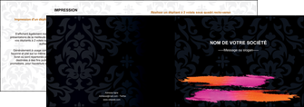 modele depliant 2 volets  4 pages  cosmetique mode beaute salon MLIG26679