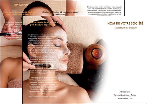 imprimerie depliant 3 volets  6 pages  centre esthetique  masque masque du visage soin du visage MFLUOO26841