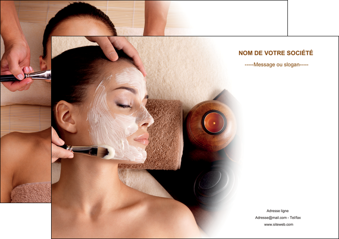 creer modele en ligne affiche centre esthetique  masque masque du visage soin du visage MFLUOO26845
