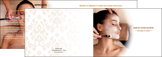 modele en ligne depliant 2 volets  4 pages  centre esthetique  masque masque du visage soin du visage MFLUOO26855