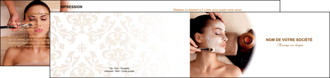 creer modele en ligne depliant 2 volets  4 pages  centre esthetique  masque masque du visage soin du visage MFLUOO26857