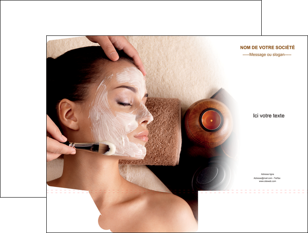personnaliser modele de pochette a rabat centre esthetique  masque masque du visage soin du visage MFLUOO26859