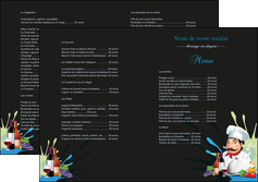 cree depliant 2 volets  4 pages  metiers de la cuisine menu restaurant restaurant francais MIDLU26885
