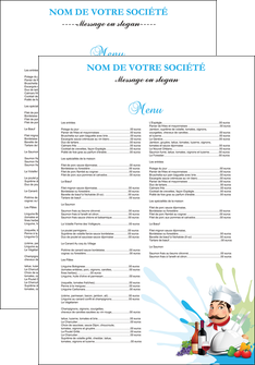 maquette en ligne a personnaliser affiche metiers de la cuisine menu restaurant restaurant francais MIDLU26937