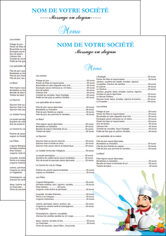 impression flyers metiers de la cuisine menu restaurant restaurant francais MIDLU26941