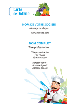 exemple carte de visite metiers de la cuisine menu restaurant restaurant francais MIDLU26959