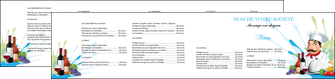impression depliant 2 volets  4 pages  metiers de la cuisine menu restaurant restaurant francais MIDLU26961