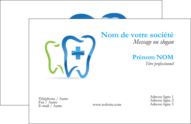 imprimer carte de visite dentiste dents dentiste dentier MFLUOO27007