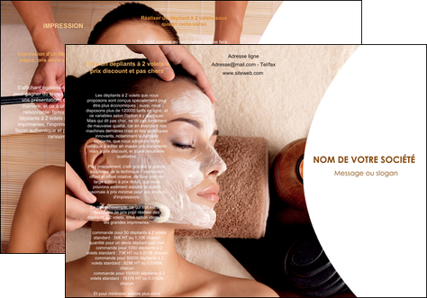exemple depliant 3 volets  6 pages  centre esthetique  masque masque du visage soin du visage MFLUOO27015