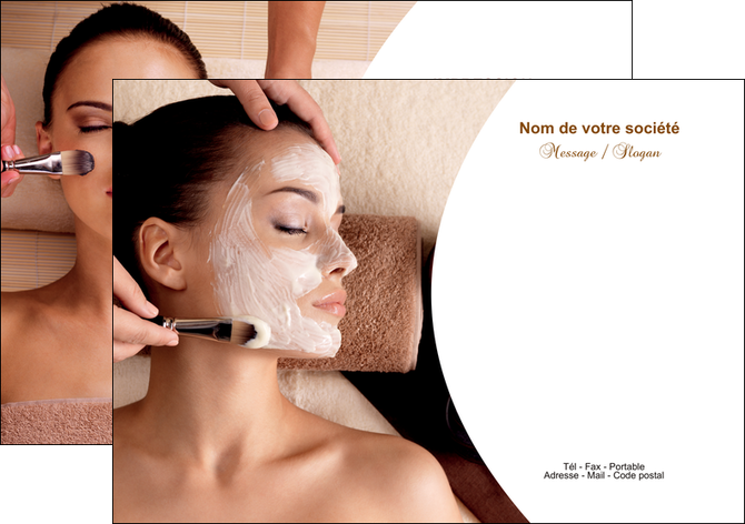 creation graphique en ligne flyers centre esthetique  masque masque du visage soin du visage MFLUOO27019