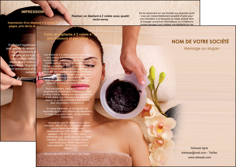 faire modele a imprimer depliant 3 volets  6 pages  centre esthetique  masque masque du visage soin du visage MFLUOO27051