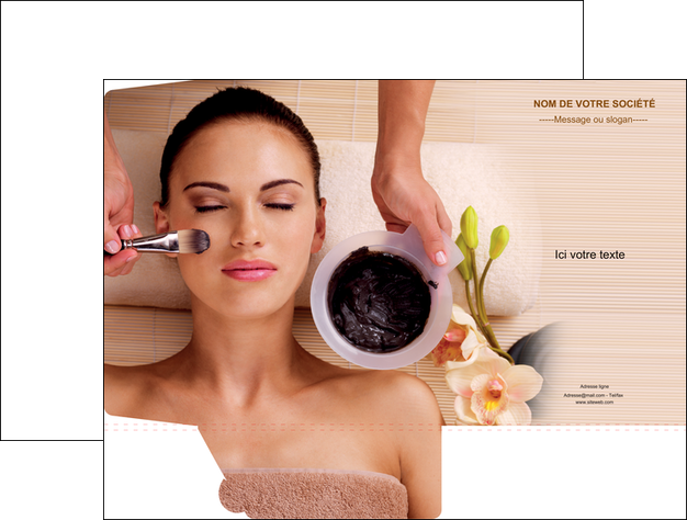 maquette en ligne a personnaliser pochette a rabat centre esthetique  masque masque du visage soin du visage MFLUOO27069