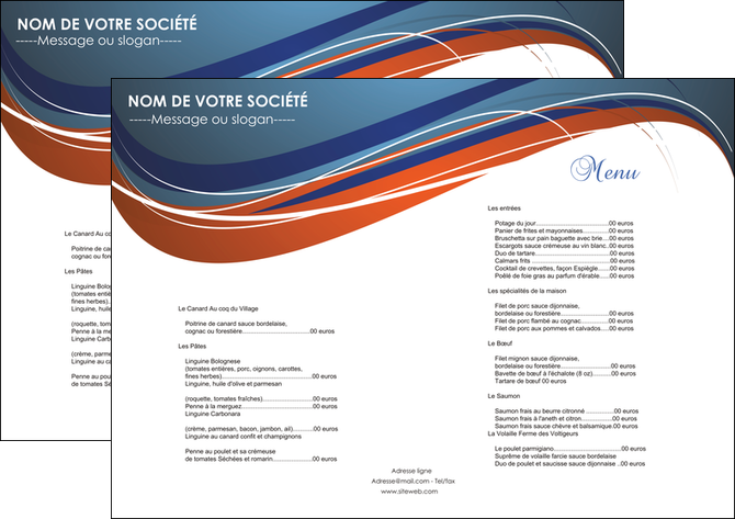 modele set de table restaurant menu restaurant liste des plats MIDLU27081