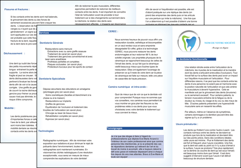 faire modele a imprimer depliant 3 volets  6 pages  dentiste dents soins dentaires caries MFLUOO27121