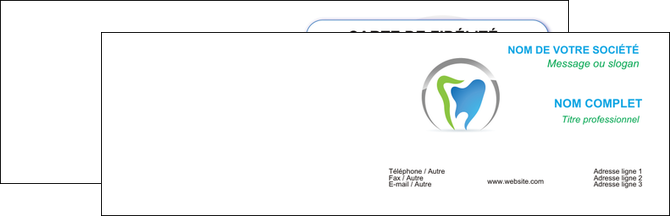 creation graphique en ligne carte de visite dentiste dents soins dentaires caries MFLUOO27123