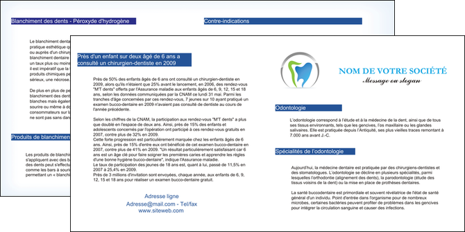 modele en ligne depliant 2 volets  4 pages  dentiste dents soins dentaires caries MFLUOO27137