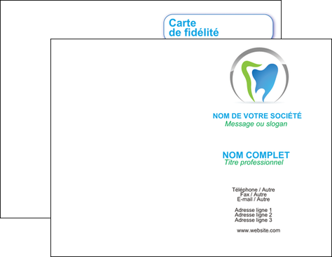 imprimerie carte de visite dentiste dents soins dentaires caries MFLUOO27139